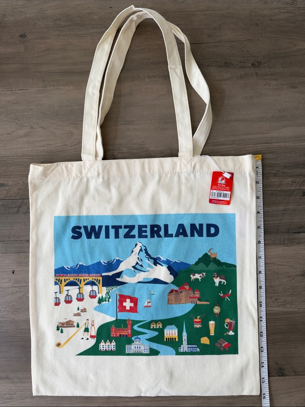 Switzerland canvas tote bag NWT